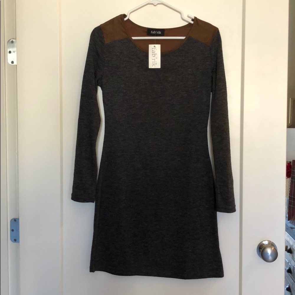 Dress with Leather detail